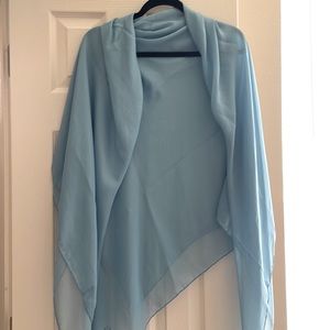 Baby Blue Semi-Silk Hijab Square Hijab 150cm x 150cm made in turkey